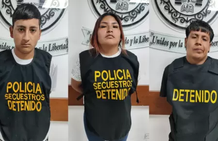 Detienen a tres presuntos extorsionadores que exig�an 10 mil soles a due�o de ca
