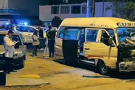 Sicario asesina a chofer de combi en Comas, pero polic�a le dispara de inmediato