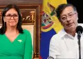 Anuncian visita de Delcy Rodr�guez a Gustavo Petro en Colombia, tras asunci�n como presidenta