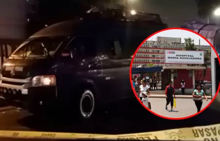 Chofer fue trasladado al Hospital Mar�a Auxiliadora tras el ataque.