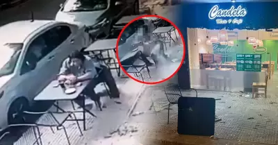 Vidrio cay� sobre su cabeza desde balc�n de un s�ptimo piso.