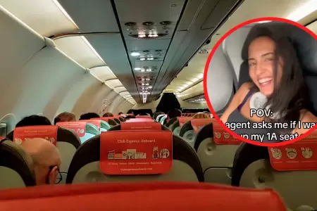 Se neg� a ceder su asiento a un ni�o en pleno vuelo.