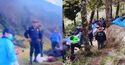 Rayo acab� con la vida de cuatro personas en poblado de Apur�mac.