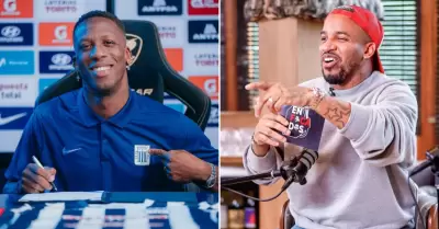 Jefferson Farf�n celebra llegada de Luis Adv�ncula a Alianza Lima