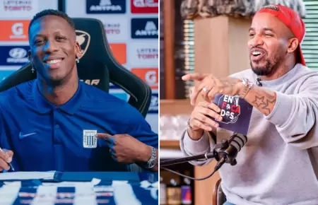 Jefferson Farf�n celebra llegada de Luis Adv�ncula a Alianza Lima