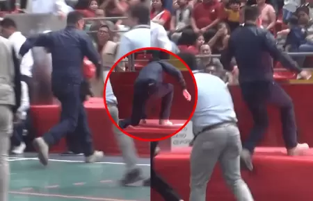 Jos� Jer� sufri� resbal�n al subir a escenario en inauguraci�n en Trujillo