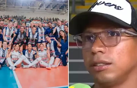 Edison Flores en el partido de Alianza Lima por la Liga Peruana de V�ley