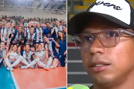 Edison Flores en el partido de Alianza Lima por la Liga Peruana de V�ley