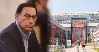 Mart�n Vizcarra fue trasladado temporalmente a un hospital en Ate.