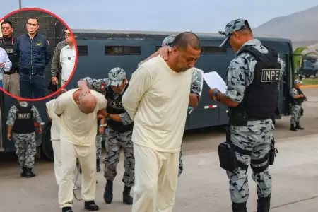 Presos por extorsi�n y sicariato son trasladados a penal Anc�n I.