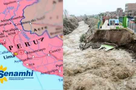 15 regiones del Per� en alerta roja por riesgo de huaicos.