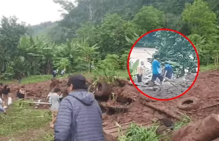 Cuatro personas fueron sepultadas tras huaico en Jun�n
