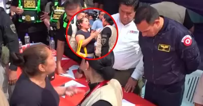 Mujer busc� encarar al Jefe de Estado por la situaci�n de su esposo v�ctima de e