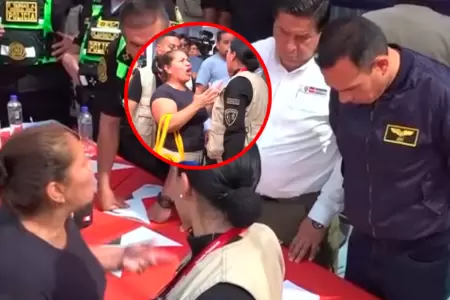 Mujer busc� encarar al Jefe de Estado por la situaci�n de su esposo v�ctima de e