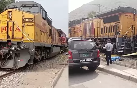 Accidente ferroviario dej� a un hombre muerto en Chaclacayo.