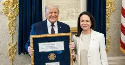 Primera foto entre Donald Trump y Mar�a Corina Machado