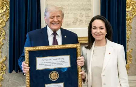 Primera foto entre Donald Trump y Mar�a Corina Machado