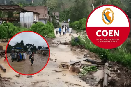 21 regiones del pa�s EN ALERTA ROJA ante posible activaci�n de quebradas