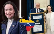 Mar�a Corina Machado: "Trump me dijo que realmente le importa la vida y el bienestar de Venezuela", tras entregarle Nobel