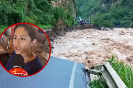 Carretera Fernando Bela�nde Terry destruida afecta a pasajeros