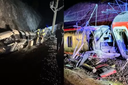 Trenes se salieron de las v�as y dejaron a varias personas fallecidas.