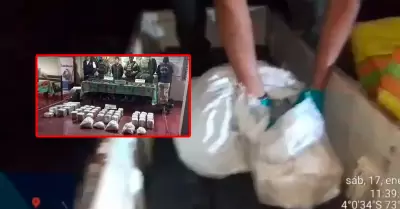 Junto a la droga, se incautaron 6 fusiles de guerra, 1 pistola y municiones.