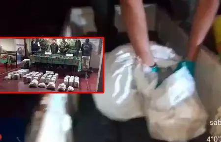 Junto a la droga, se incautaron 6 fusiles de guerra, 1 pistola y municiones.