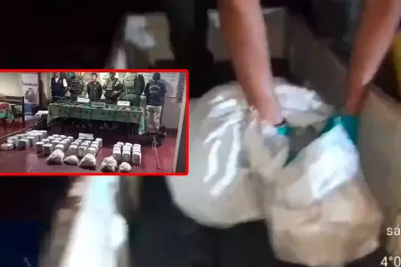 Junto a la droga, se incautaron 6 fusiles de guerra, 1 pistola y municiones.