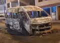 Callao: Presuntos extorsionadores prenden fuego a combi luego de lanzarle un artefacto explosivo