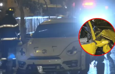 Violento accidente de tr�nsito deja 4 heridos en la avenida Brasil