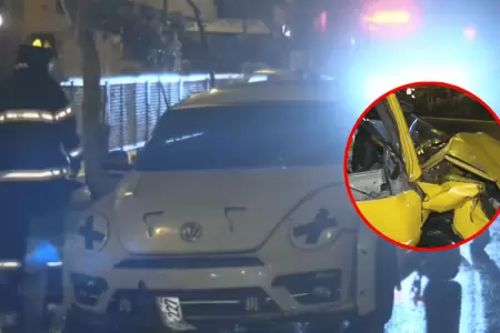 Violento accidente de tr�nsito deja 4 heridos en la avenida Brasil