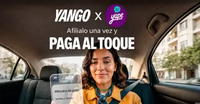 Afilia tu Yape como medio de pago frecuente en Yango
