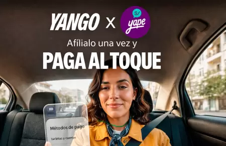 Afilia tu Yape como medio de pago frecuente en Yango