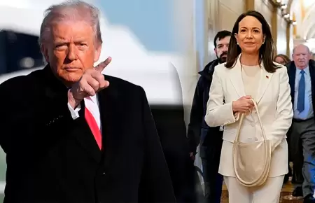 Trump afirm� que podr�a involucrar a Machado en los planes para Venezuela