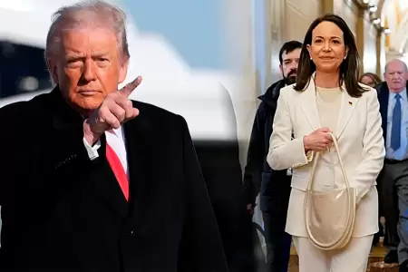 Trump afirm� que podr�a involucrar a Machado en los planes para Venezuela