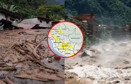 M�s de 40 provincias del Per� en riesgo extremo de activaci�n de quebradas