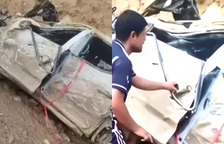 Accidente en v�a de Pataz deja cinco personas muertas.