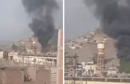 Se registra incendio cerca al penal de Lurigancho y moviliza varias unidades de bomberos