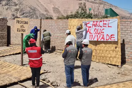 Cofopri recuper� m�s de 20 predios invadidos ilegalmente durante el 2025.