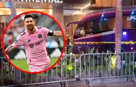 Messi y su equipo llegaron a hotel miraflorino para hospedarse previo a la Tarde