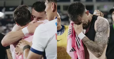 Alan Cantero se quebr� tras intercambiar camiseta con Lionel Messi.