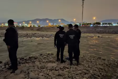 Cad�ver fue hallado a orillas del R�o R�mac en Ate.