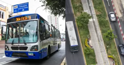 As� funcionar� la v�a exclusiva del corredor Azul en la avenida Arequipa.