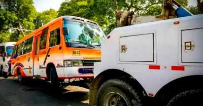 Operativo contra el transporte informal en Lima.