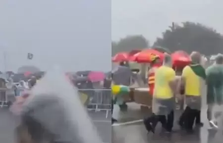 Un rayo afect� a manifestantes de Jair Bolsonaro en Goi�s.