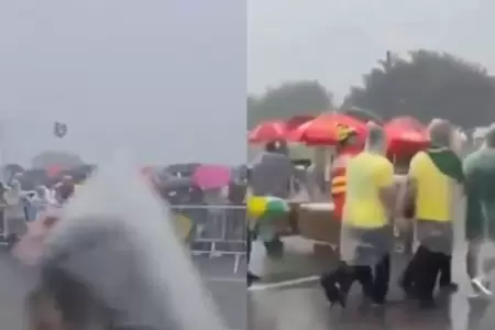 Un rayo afect� a manifestantes de Jair Bolsonaro en Goi�s.