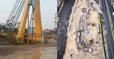 Puente Los Liberadores es demolido en el Malec�n Checa de SJL.