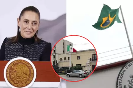 Claudia Sheinbaum agradeci� a Brasil por resguardar embajada de M�xico en Per�.