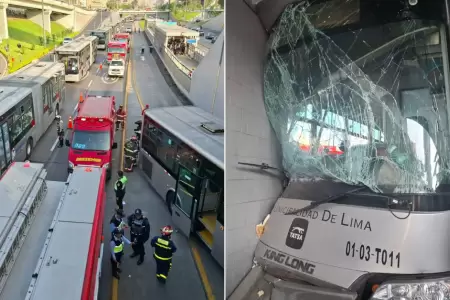 ATU reporta 46 heridos tras choque de bus del Metropolitano