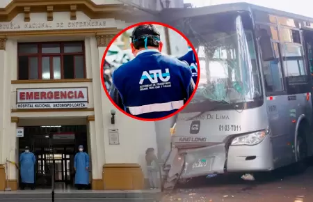 Director de operaciones de la ATU se�al� que su personal acompa�a a los heridos.